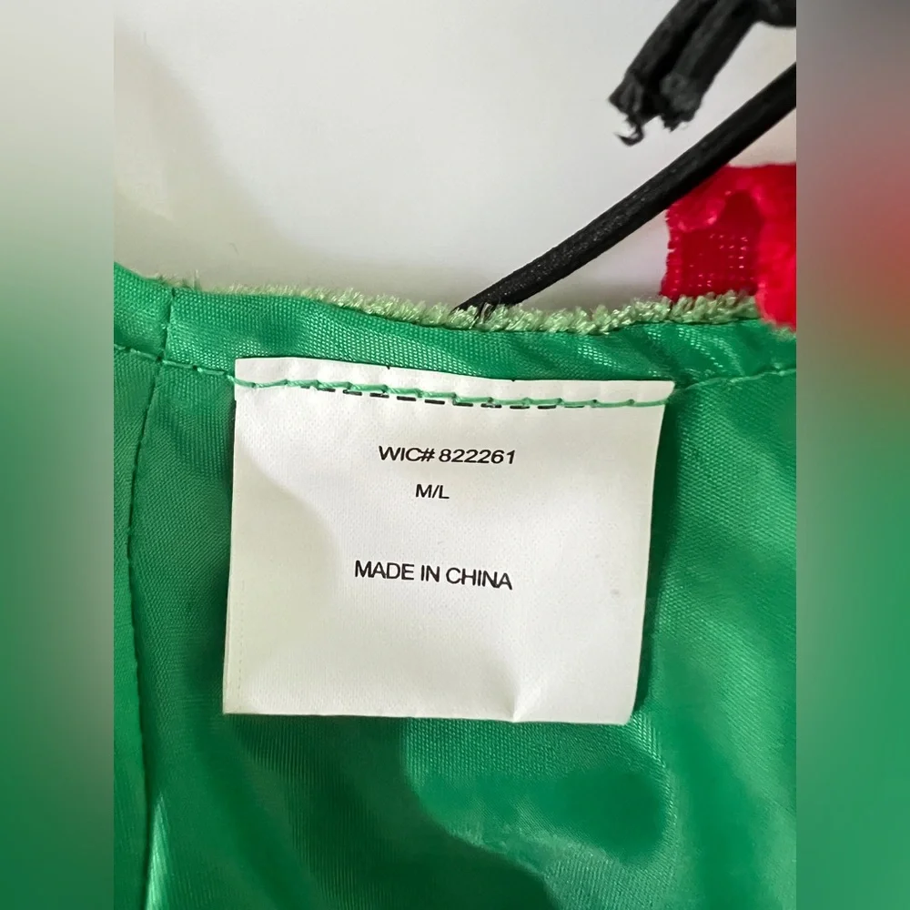 Dog Christmas Elf velvet Costume S green red black nWOT pet cat piglet
